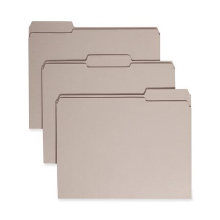 Smead Smead, REINFORCED TOP TAB COLORED FILE FOLDERS, 1/3-CUT TABS, LETTER SIZE, GRAY, 100PK 12334